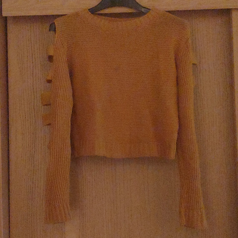 Knitted Yellow Crop Top